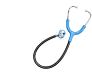 3d render realistic medical stethoscope color background 1